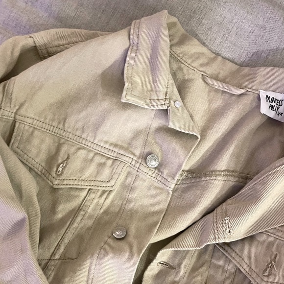 Princess Polly Western Denim Jacket - Beige - Picture 10 of 11